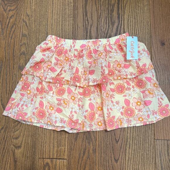 Cat & Jack  Girls Skort Light Pink Floral Print NWT Sz 10/12 - Picture 1 of 6